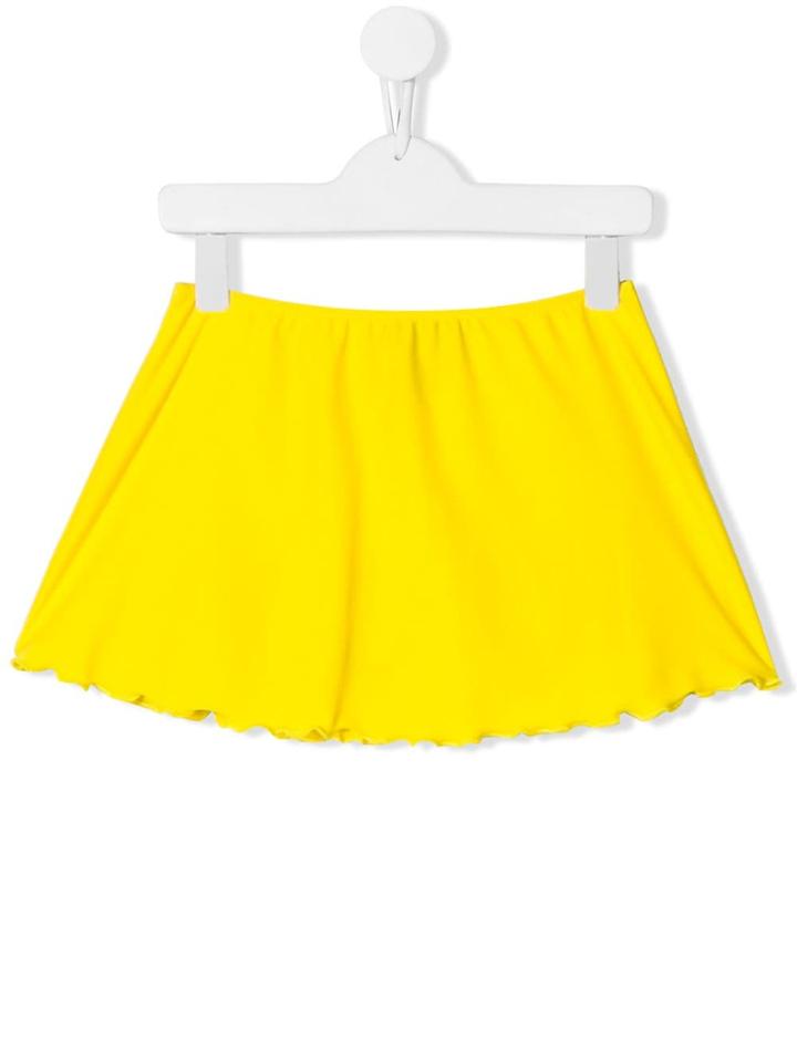 John Richmond Junior Scalloped Hem Beach Shorts - Yellow