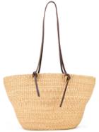 Muun - Woven Beach Bag - Women - Leather/straw - One Size, Nude/neutrals, Leather/straw