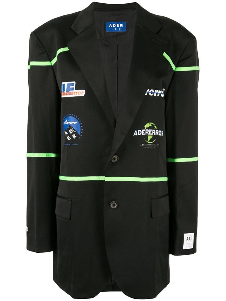 Ader Error 2 Bottons Oversized Single Breasted Jacket - Black