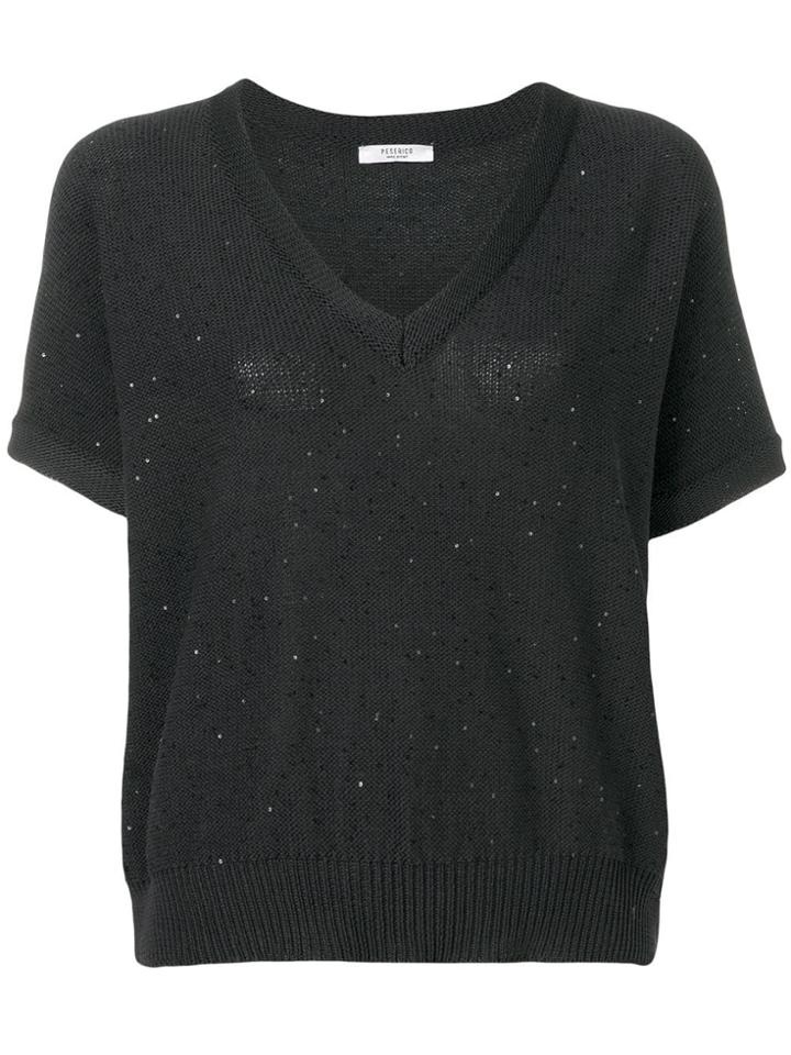 Peserico Short-sleeved Pullover - Blue