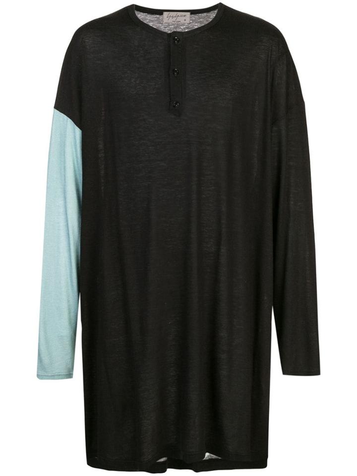 Yohji Yamamoto Oversized Long-sleeved T-shirt - Black