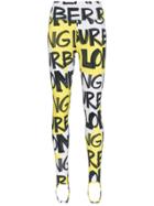 Burberry Graffiti Logo Stirrup Leggings - Yellow & Orange