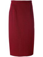 Roland Mouret - Arreton Skirt - Women - Cotton/polyester/spandex/elastane/viscose - 14, Red, Cotton/polyester/spandex/elastane/viscose