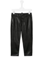 Dsquared2 Kids Leather Effect Trousers, Girl's, Size: 8 Yrs, Black