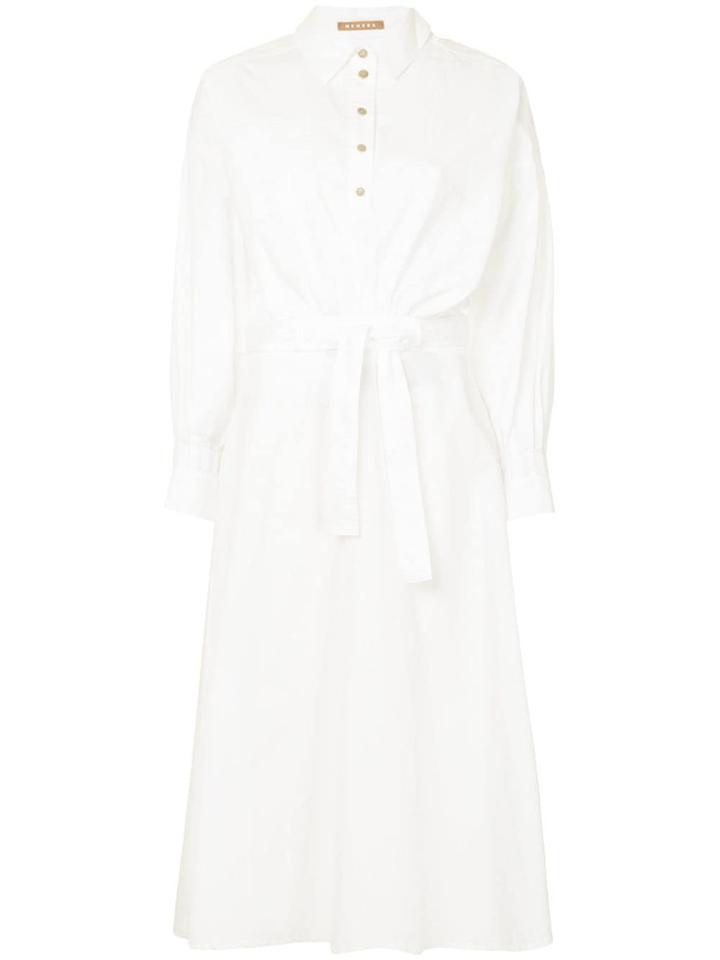 Nehera Bourette Shirt Dress - White