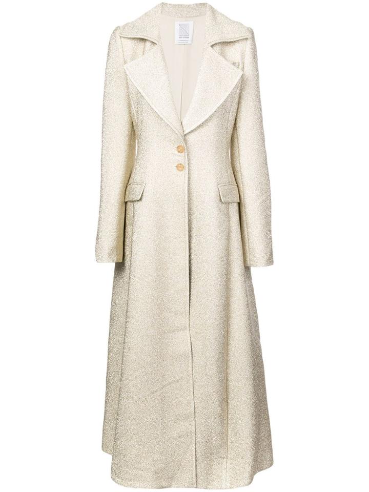Rosie Assoulin Long Single-breasted Coat - Yellow & Orange