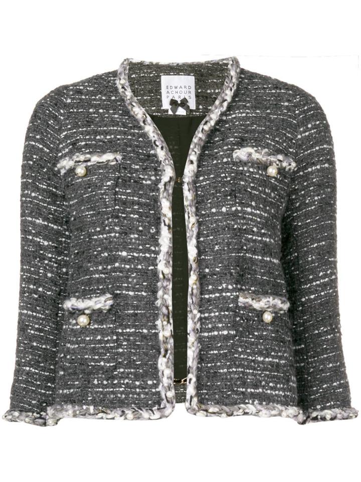Edward Achour Paris Tweed Jacket - Grey