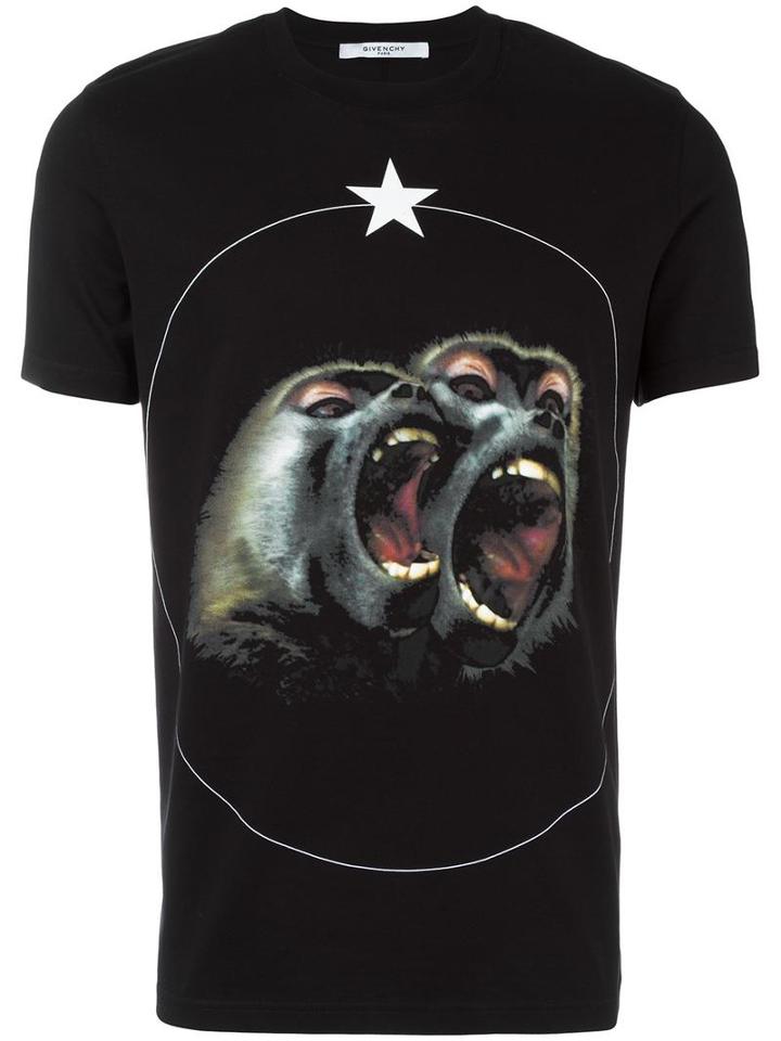 Givenchy 'monkey Brothers' Printed T-shirt, Men's, Size: Medium, Black, Cotton