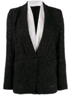 Pinko Lace Single-breasted Blazer - Black