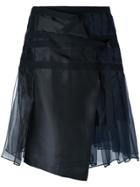 Sacai Organza A-line Skirt - Black