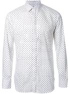 Alexander Mcqueen Mini Skull Print Shirt, Men's, Size: 43, White, Cotton