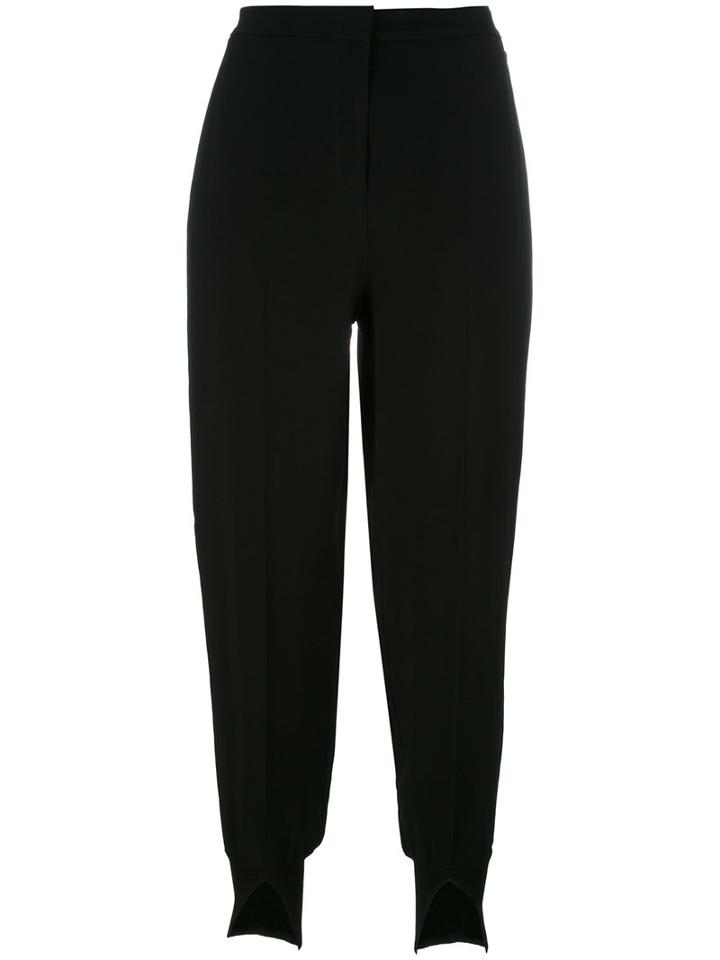 Twin-set Slit Cuff Cropped Trousers, Women's, Size: 38, Black, Viscose/spandex/elastane