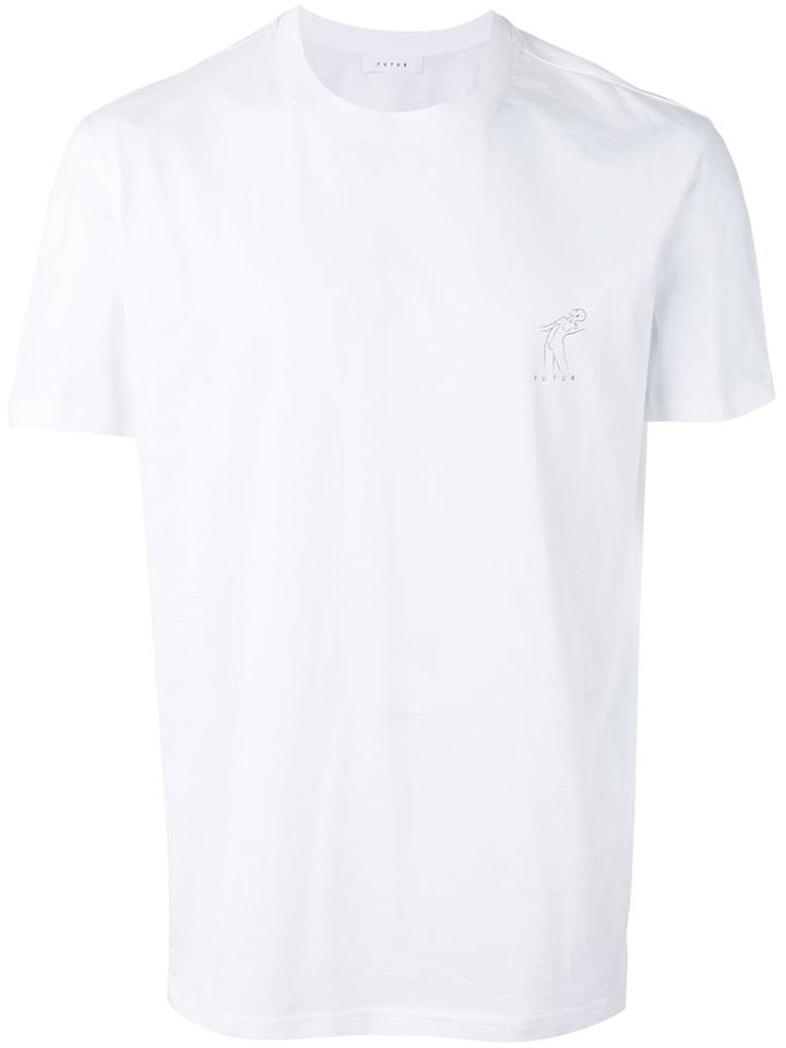 Futur - 'f' T-shirt - Men - Cotton - L, White, Cotton