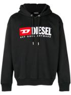 Diesel Front Logo Hoodie - Black