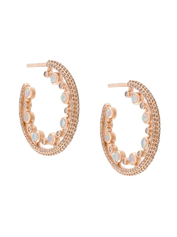 Astley Clarke Icon Nova Opal Hoops - Metallic