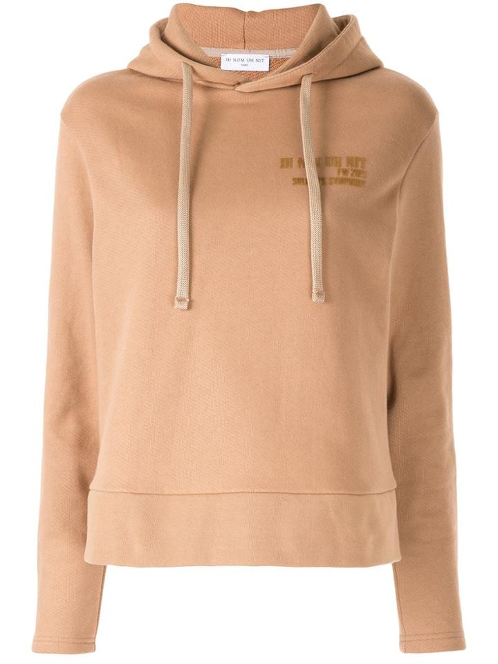 Ih Nom Uh Nit Logo Detail Hoodie - Brown