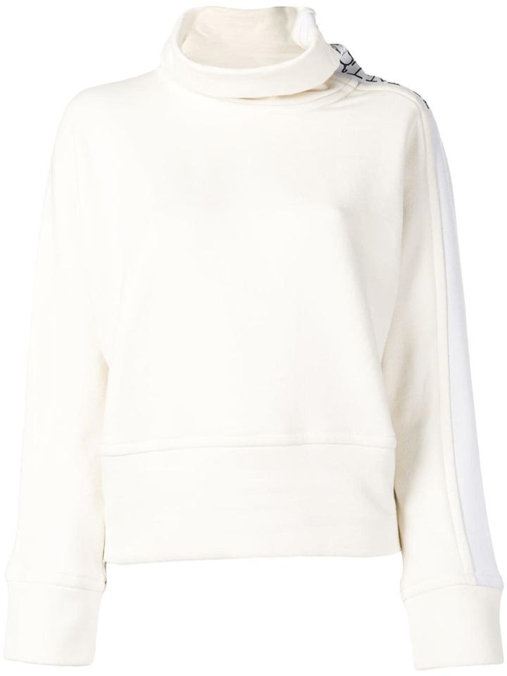 Sportmax Stand Up Collar Sweatshirt - White