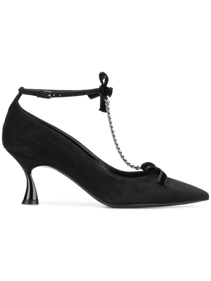 Casadei Pointed Chain Pump - Black