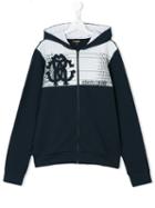 Roberto Cavalli Kids - Teen Printed Hoodie - Kids - Cotton/elastodiene - 14 Yrs, Blue