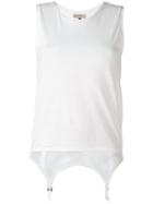 Murmur - Strip Tank Top - Women - Cotton/polyamide/spandex/elastane - M, White, Cotton/polyamide/spandex/elastane