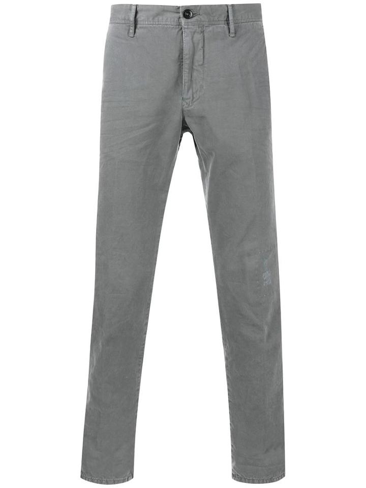 Incotex Distressed Chinos, Men's, Size: 32, Grey, Cotton