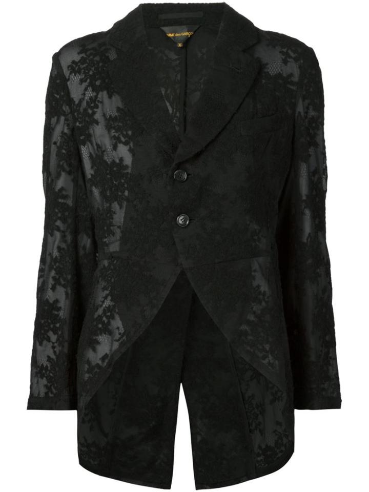 Comme Des Garçons Lace Blazer, Women's, Size: Small, Black, Wool/nylon