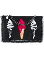 Stella Mccartney - Falabella Ice Cream Clutch - Women - Polyester/artificial Leather/metal - One Size, Black, Polyester/artificial Leather/metal