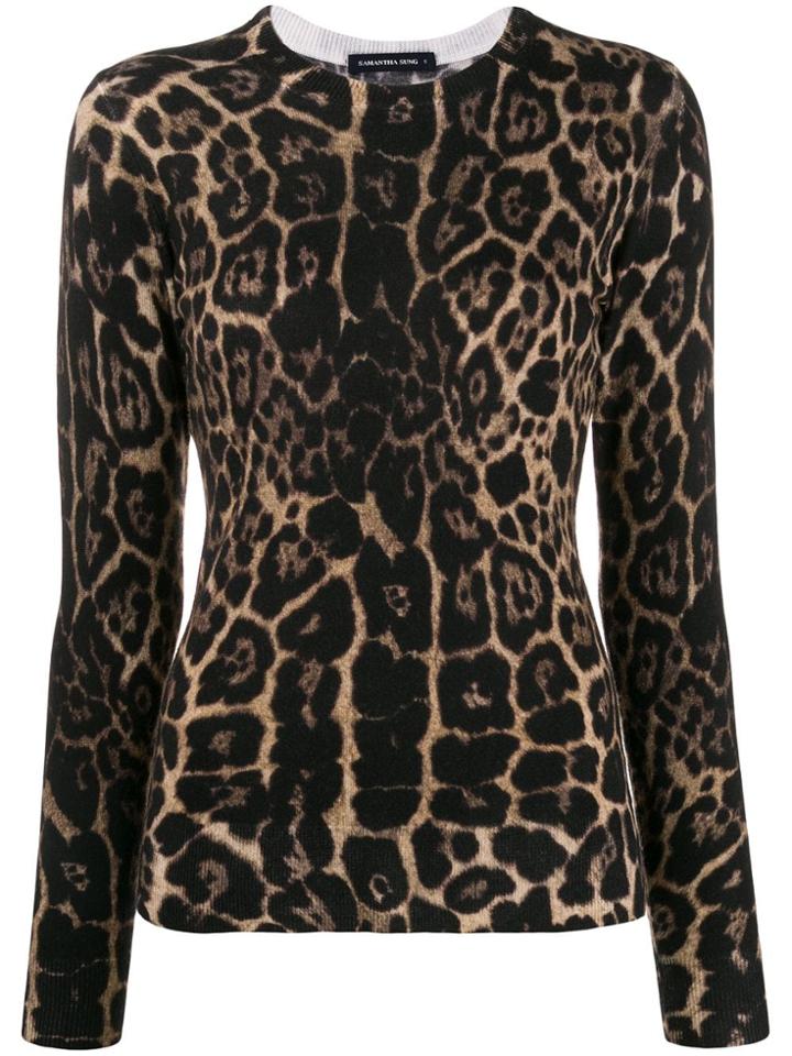 Samantha Sung Samantha Sung Carolinakruggerleopard Camel Cashmere -