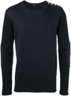 Balmain Ribbed Elbow Patch Sweatshirt