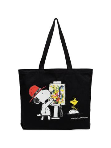 Pintrill Black Snoopy Paints Tote