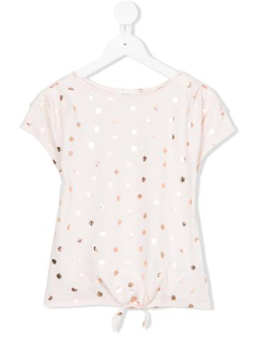 Carrèment Beau - Leaf Print T-shirt - Kids - Cotton/modal - 12 Yrs, Girl's, Nude/neutrals