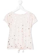 Carrèment Beau - Leaf Print T-shirt - Kids - Cotton/modal - 12 Yrs, Girl's, Nude/neutrals