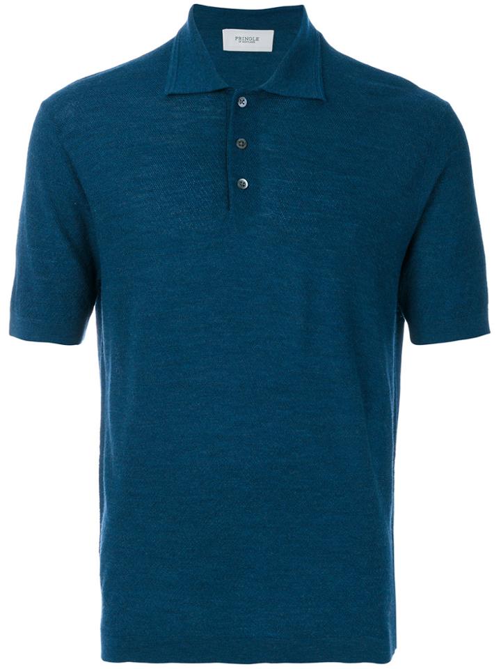Pringle Of Scotland Knitted Polo Shirt - Blue
