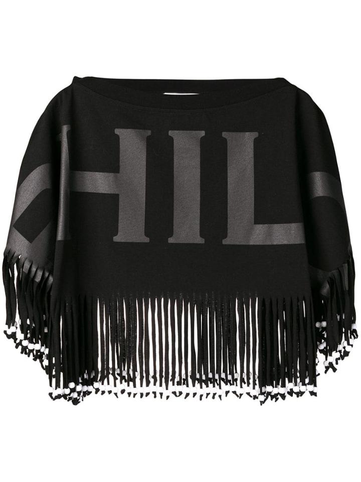 Philosophy Di Lorenzo Serafini Fringed Hem Jumper - Black