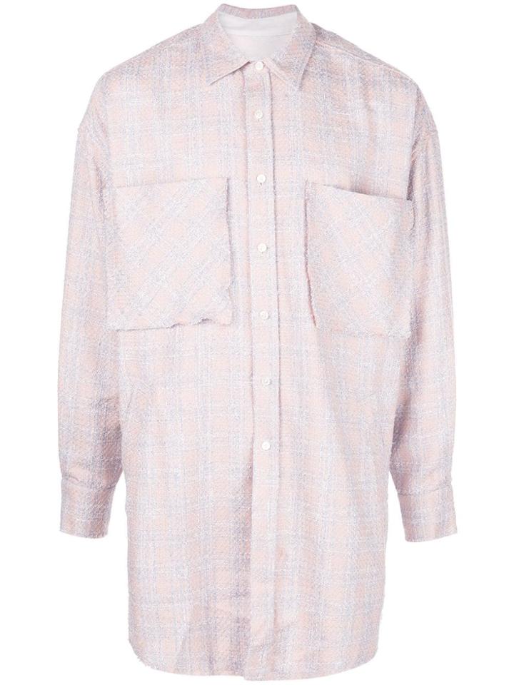 Faith Connexion Oversized Plaid Shirt - 650 Pink