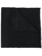 Altea Chevron Knit Textured Scarf - Black