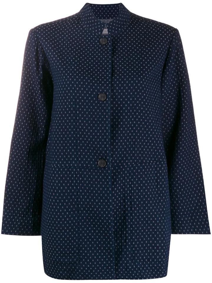 Raquel Allegra Jacquard Buttoned Blazer - Blue