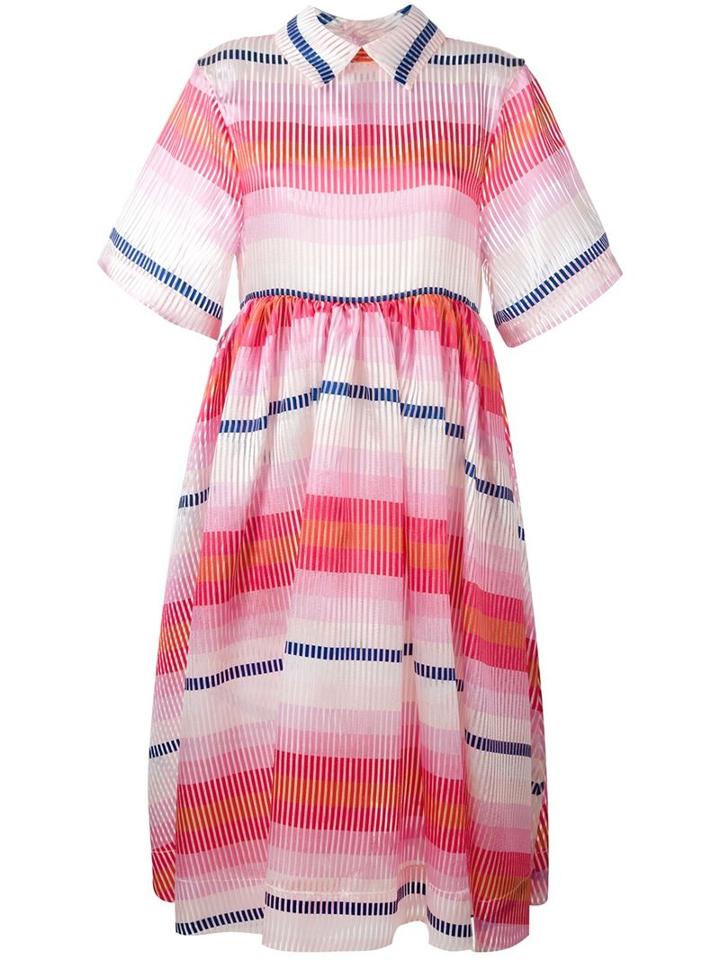 Daizy Shely Striped Flared Shortsleeved Dress