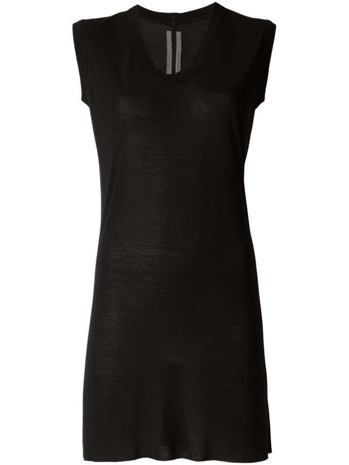 Rick Owens Scoop Neck T-shirt, Women's, Size: 40, Black, Viscose/silk