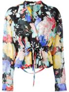 Attico Andrea Wrapped Shirt, Women's, Size: 3, Black, Silk