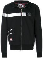 Plein Sport Colour-block Hooded Sweatshirt - Black