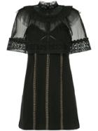 Self-portrait Capelet Dress - Black