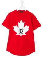 Dsquared2 Kids Maple Leaf T-shirt, Boy's, Size: 14 Yrs, Red