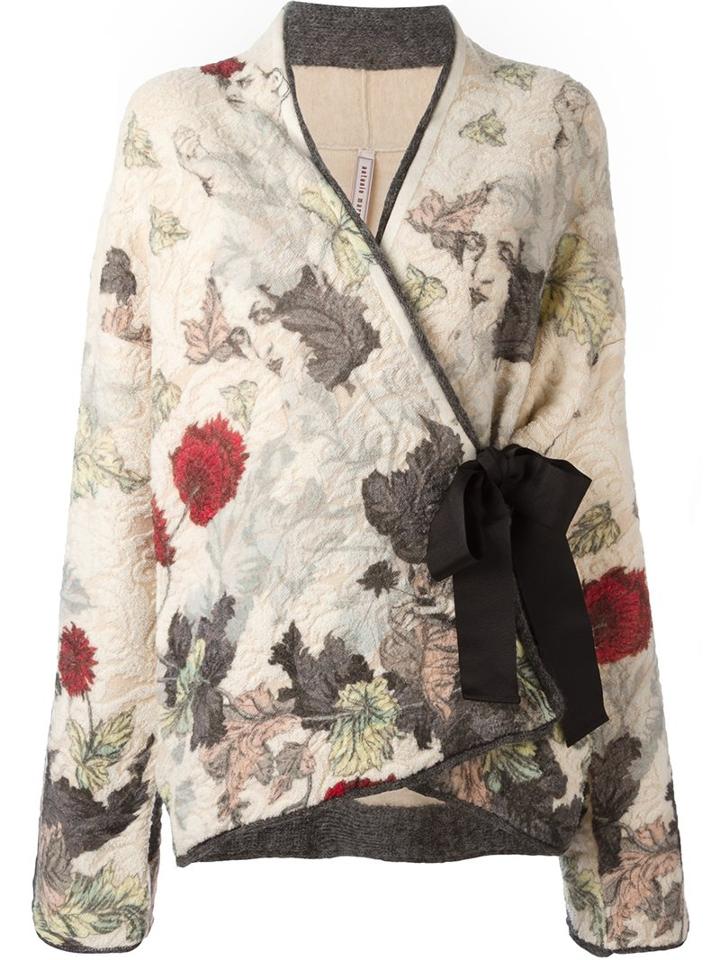 Antonio Marras Wrapped Kimono Style Cardigan, Women's, Size: Medium, Nude/neutrals, Polyamide/spandex/elastane/mohair/virgin Wool
