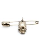 Givenchy Safety Pin And Skull Brooch