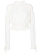 3.1 Phillip Lim Ruffle Cropped Top - White