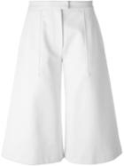 Msgm Classic Culottes, Women's, Size: 40, White, Cotton/polyester/polyurethane