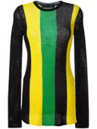 Proenza Schouler Striped Mesh Jumper, Women's, Size: Small, Yellow, Viscose/polyester