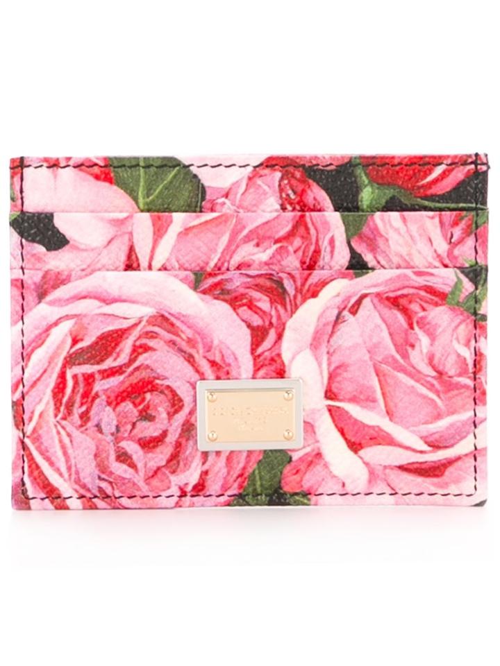 Dolce & Gabbana 'dauphine' Floral Print Cardholder