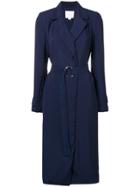 Noon By Noor Toyah Belted Trench Coat - Blue